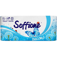 

Бумага туал."SOFFIONE DECORO"(2сл.8шт.)