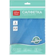 Салфетка для уборки «OfficeClean» 369705, микрофибра с пропиткой PVA, синий, 30х30 см