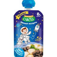 Пюре мясное «Маленькое счастье» мясное ассорти, 80 г