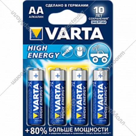 Элемент питания «VARTA» LongLife Power, AA, алкалиновый, 4 шт