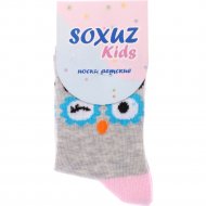 Носки детские «Soxuz» 501-Print, серо-розовый/сова, размер 18-20