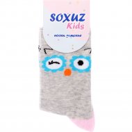Носки детские «Soxuz» 501-Print, серо-розовый/сова, размер 20-22
