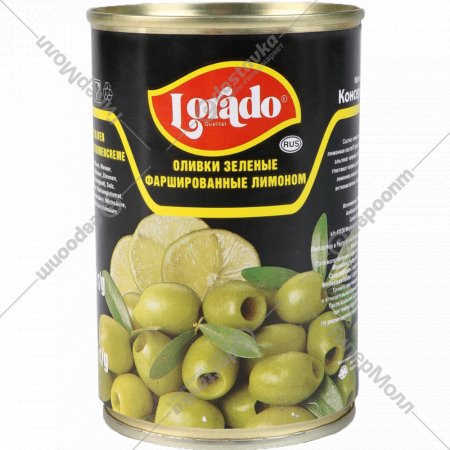 Оливки «Lorado» зеленые, фаршированные лимоном, 300 г