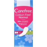 Женские гигиенические прокладки ежедневные «Carefree» Cotton Feel Normal Aloe, 20 шт