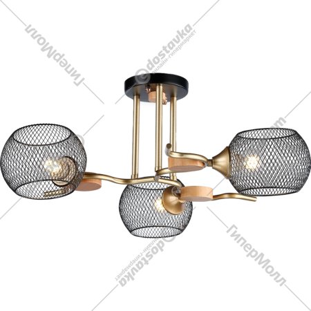 Подвесной светильник «Ambrella light» TR80164/3 BK/GD, черный/золото