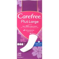 Женские гигиенические прокладки ежедневные «Carefree» Plus Large Fresh, 20 шт