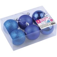 Шары елочные Золотая сказка 590872, синий, 8 см, 6 шт