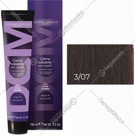 Крем-краска для волос «DCM» Hop Complex, 3/07 темно-каштановый песочный, 980679, 100 мл