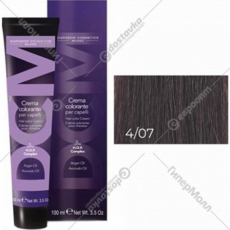 Крем-краска для волос «DCM» Hop Complex, 4/07 каштановый песочный, 980686, 100 мл