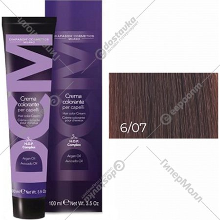 Крем-краска для волос «DCM» Hop Complex, 6/07 темный блондин песочный, 980709, 100 мл