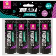 Хлопушка пружинная Золотая сказка 591469, 4 шт