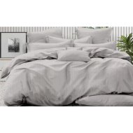 Комплект постельного белья «Luxor» Полоса 1x1 14-4002, сатин-страйп, 2-спальный, серый мрамор