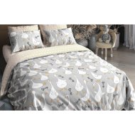 Комплект постельного белья «Luxor» Тинейджер Гуси серые, поплин, 1.5-спальный