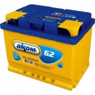 Аккумулятор автомобильный «AKOM» 6СТ-62 Евро, 62 А/ч