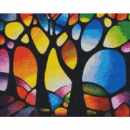 Алмазная мозаика «Menglei» Разноцветные деревья, VD160, 40х50 см