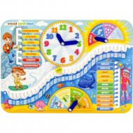 Развивающая игрушка «WoodLand Toys» Часы-календарь Увлечения, 94106