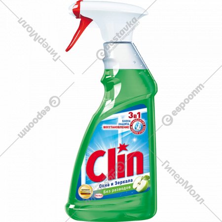 Средство для мытья окон и зеркал «Clin» Яблоко, 500 мл