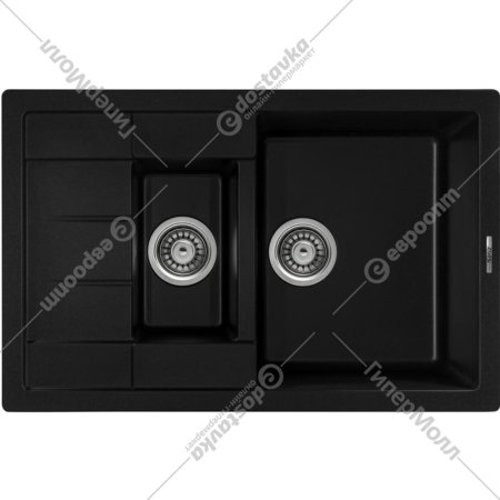 Кухонная мойка «Zorg Sanitary» Luka 78-2, черный опал