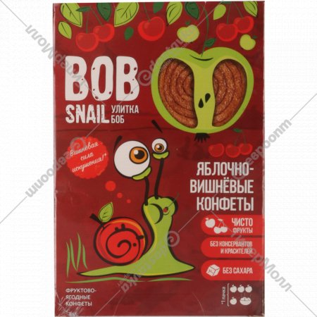 Конфеты «Bob Snail» яблочно-вишневые натуральные, 60 г