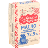 

Масло слив"СЛАВЯНСКИЕ ТРАД."(72,5%)180г