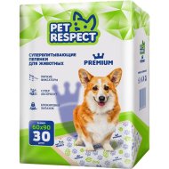 Пеленки для животных «Pet Respect» Premium, 60x90 см, 30 шт