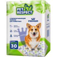 Пеленки для животных «Pet Respect» Premium, 60x40 см, 30 шт
