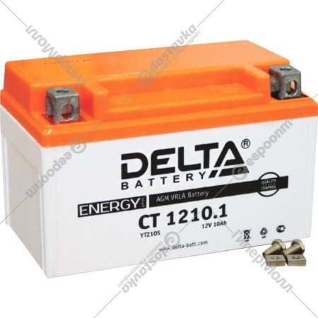 Аккумулятор мотоциклетный «Delta» AGM СТ 1210.1, YTZ10S, 10 А/ч