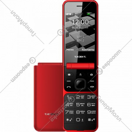 Мобильный телефон «Texet» TM-405 + ЗУ WC-011m, Red