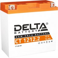 Аккумулятор мотоциклетный «Delta» AGM СТ 1212.2, YT14B-BS, 14 А/ч