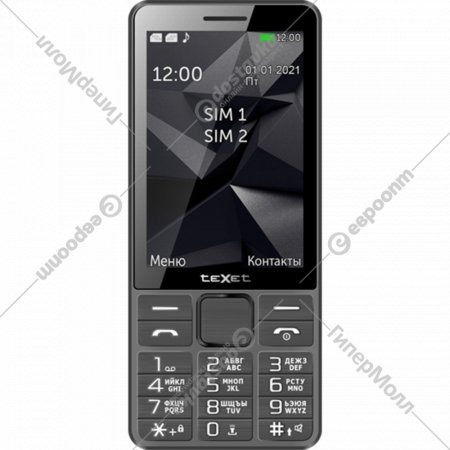 Мобильный телефон «Texet» TM-D324 + ЗУ WC-011m, Grey