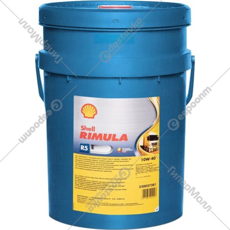 Моторное масло «Shell» Rimula R5 E 10W-40, 550033235, 20 л