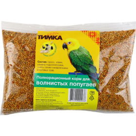 Пол­но­ра­ци­он­ный корм «Тим­ка» Для вол­ни­стых по­пу­га­ев, 400 г