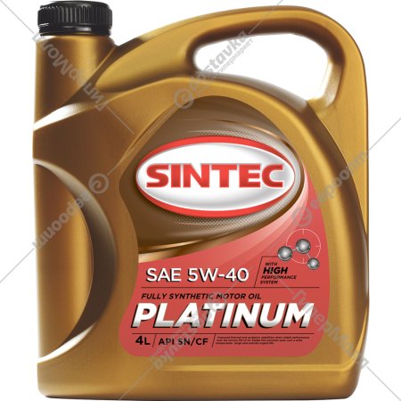 Масло моторное «Sintec» Platinum, 5W-40, SN/CF, 801941, 4 л