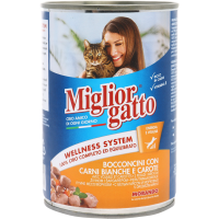 

Корм д/кош"MIGLIOR GATTO"(б.м/морк)405г