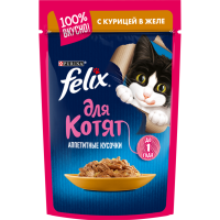 

Корм.конс"FELIX"(д/котят,с курицей)85г