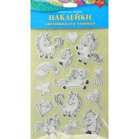 

Наклейки "ЕДИНОРОЖКИ"(свет.,наб.18х31см)