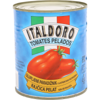 

Томаты"ITALDORO"(очищ,в с/соку,ж/б)800г