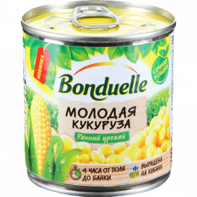 Ку­ку­ру­за кон­сер­ви­ро­ван­ная «Bonduelle» слад­кая мо­ло­дая, 140 г