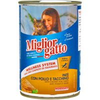 

Паштет"MIGLIOR GATTO"(кур/индейка)400г