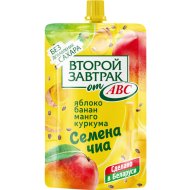 Десерт фруктовый «Второй завтрак» из яблок,бананов и манго с семенами чиа и куркумой, 200 г