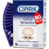 Презервативы «Contex» Extra Sensation, с крупными точками и ребрами, 18 шт
