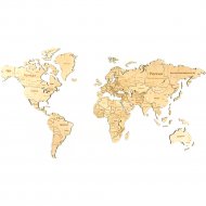 Настенный декор «Woodary» Карта мира, 3142, L, 60х105 см