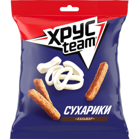 Су­ха­ри­ки «Хрусteam» со вкусом каль­ма­ра, 75 г