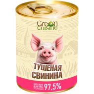 Консервы мясные Green Cuisine свинина тушеная, 97.5%, 338 г