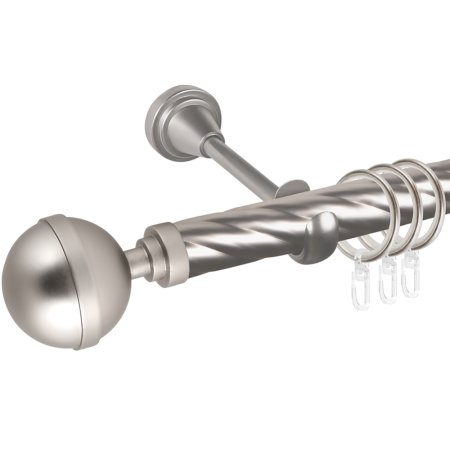 Карниз АС Форос Grace, D25К, Сатин, Шар большой, 1.8 м