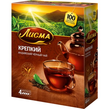 Чай черный Лисма Крепкий, 100х2 г