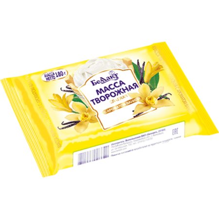 Творожный десерт «Беллакт» масса с ароматом ванили, 23%, 180 г