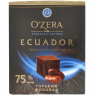 Шоколад «O'Zera» горький, ароматный и деликатный, 75%, 90 г