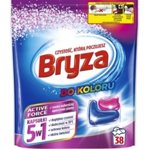 Капсулы для стирки «Bryza» для цветного 5 в 1, 38 шт
