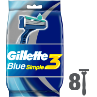 

GILLETTE Blue Simple3 Бритвы однораз.8шт